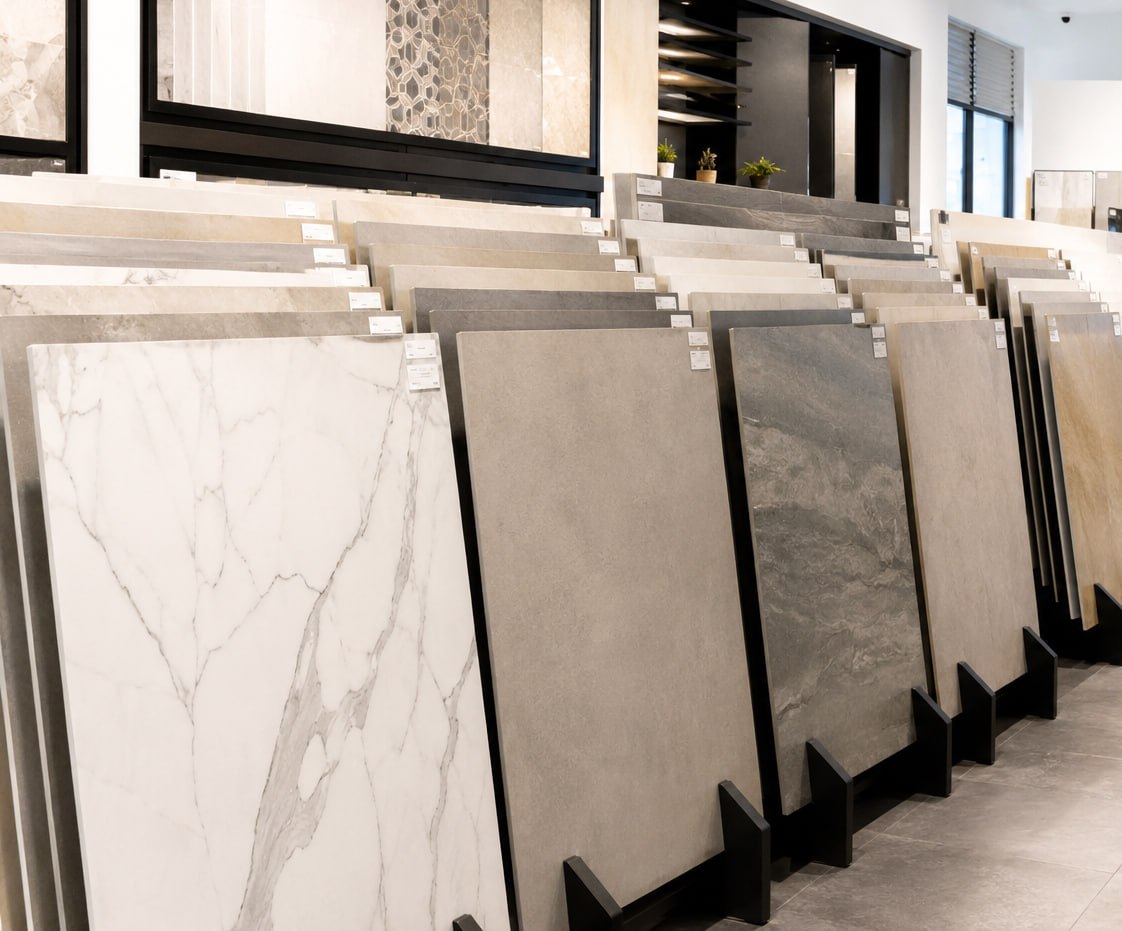 Tile display in the Modello Tile & Stone showroom